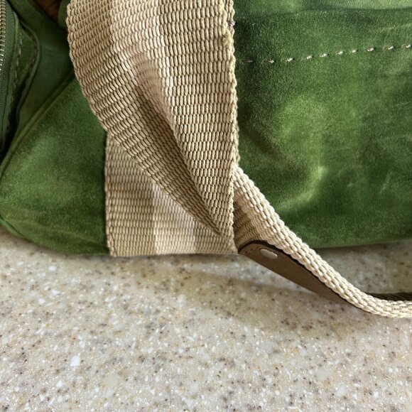 Ruehl No. 925 Green Suede Handbag - RARE - Picture 4 of 5